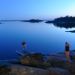 Sauna and swim in the calm Askö Bay