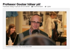 Ariel Goobar on the radio