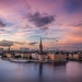 View of Stockholm's Gamla Stan at sunset