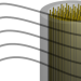 a cylindrical bundle of wires where the space between them can vary
