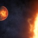 En konstnärs bild av exoplaneten 55 Cancri e och stjärnan den kretsar kring.  Bild: ARTWORK: NASA, ESA, CSA, Dani Player (STScI) 